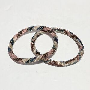 2 Sashka 8" Beaded Bracelets Handmade